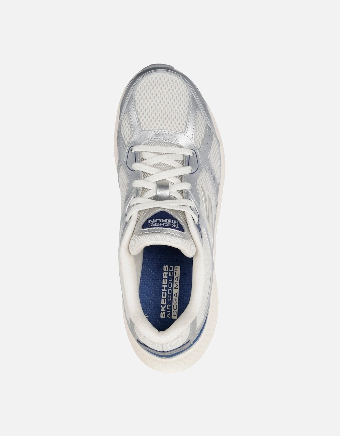 GO RUN Consistent 2.0 Volt Leather Women's Silver/Navy Trainers