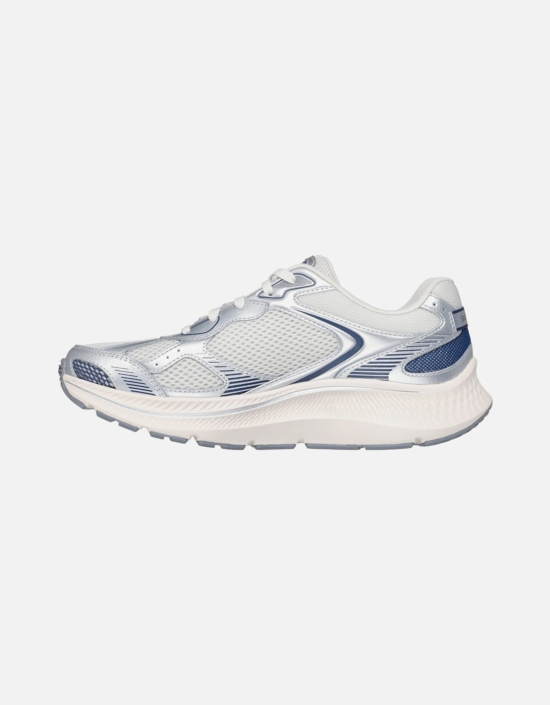 GO RUN Consistent 2.0 Volt Leather Women's Silver/Navy Trainers