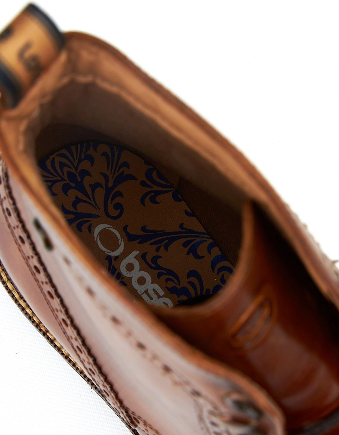 London Bristol Leather Men's Burnt Tan Brogues Shoes