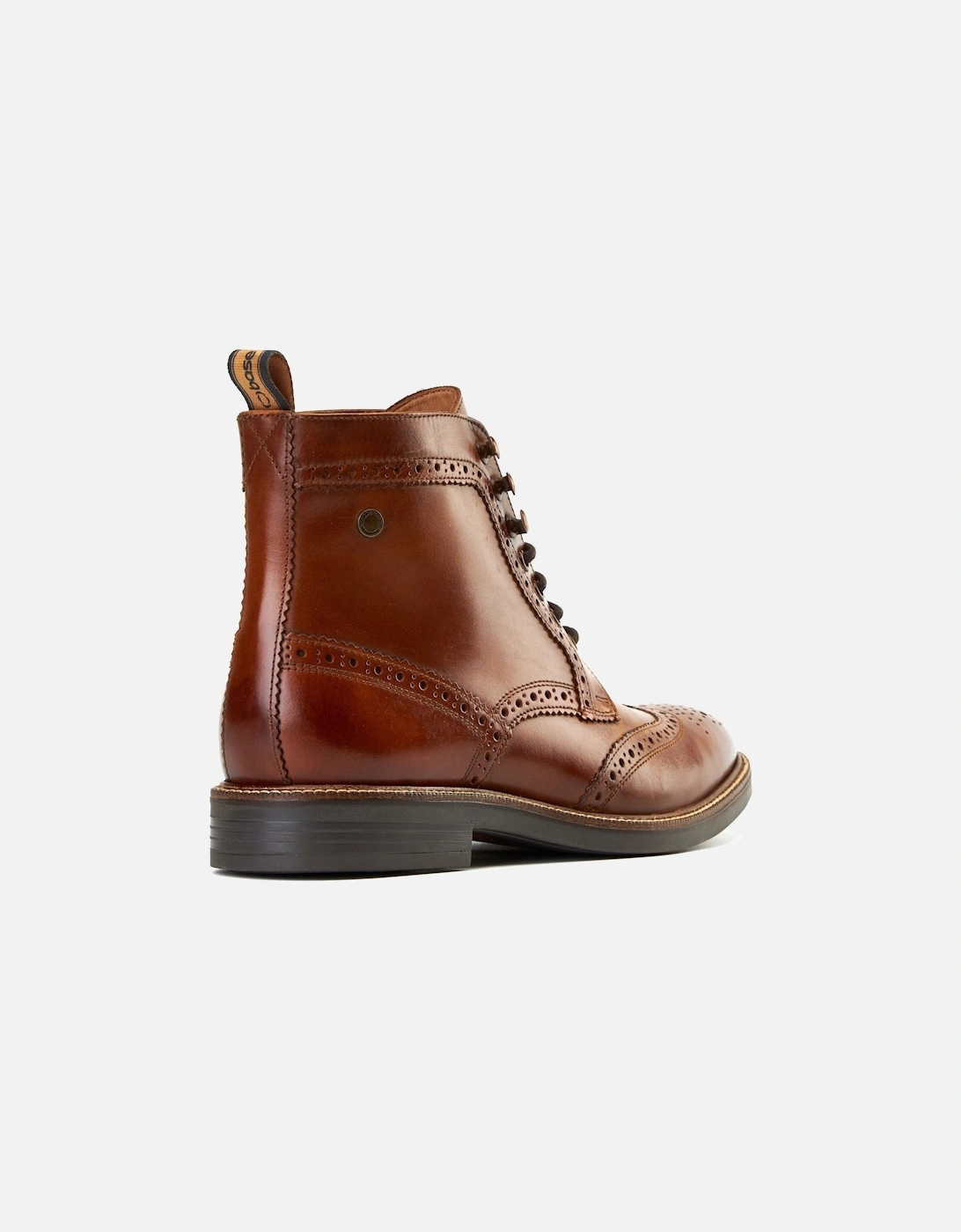 London Bristol Leather Men's Burnt Tan Brogues Shoes