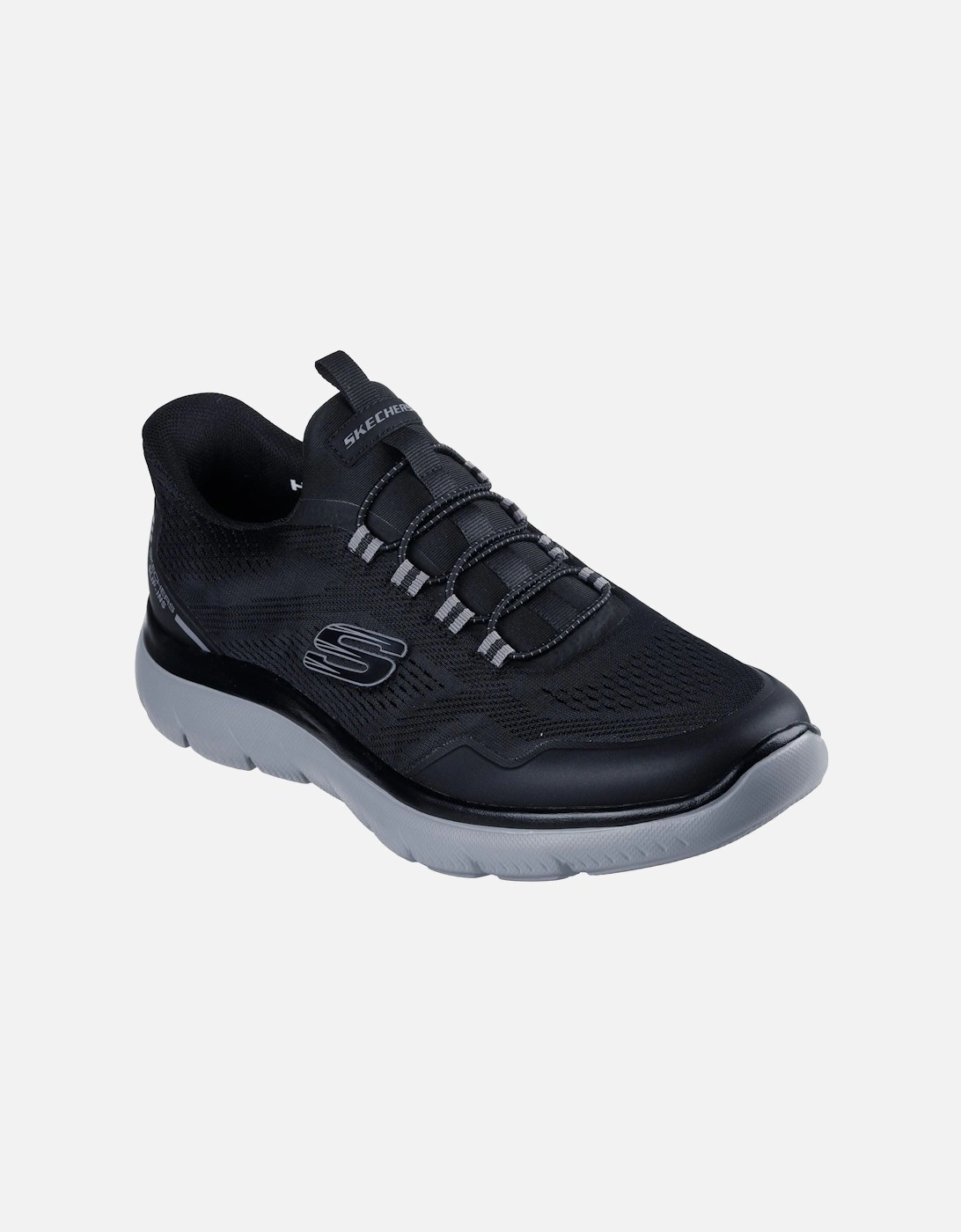 Summits Top Rate Textile Men's Black/Charcoal Trainers, 3 of 2