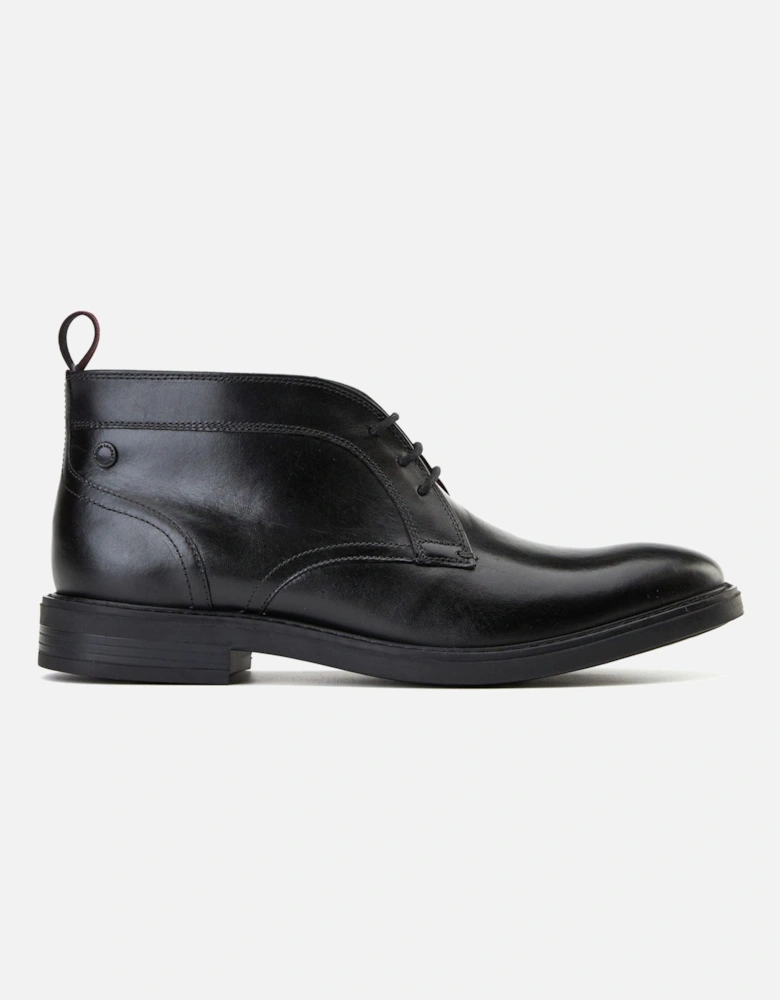 London Lincoln Leather Men's Black Ankle Boots