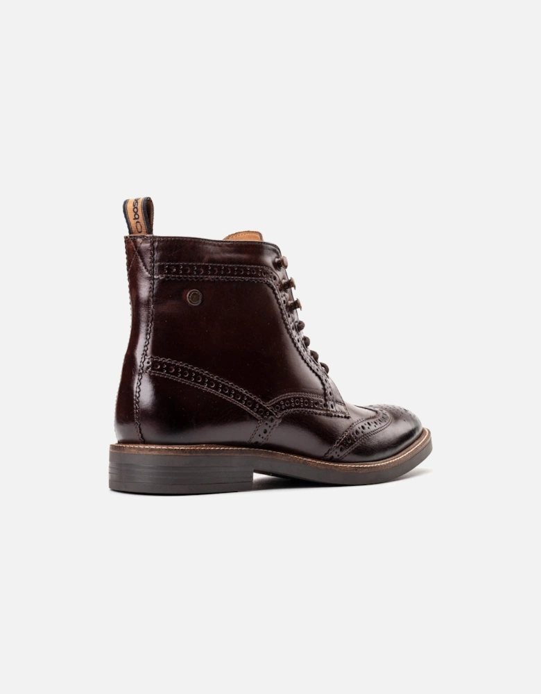 London Bristol Leather Men's Burnt Brown Brogues Shoes