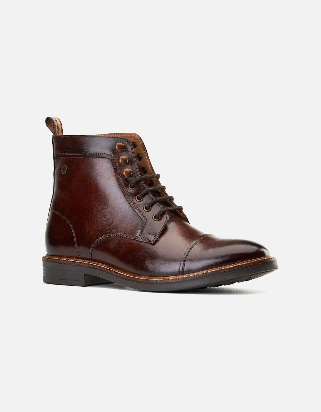 Base Men's Brown London Plymouth Leather Ankle Boots - : 10 Size 10