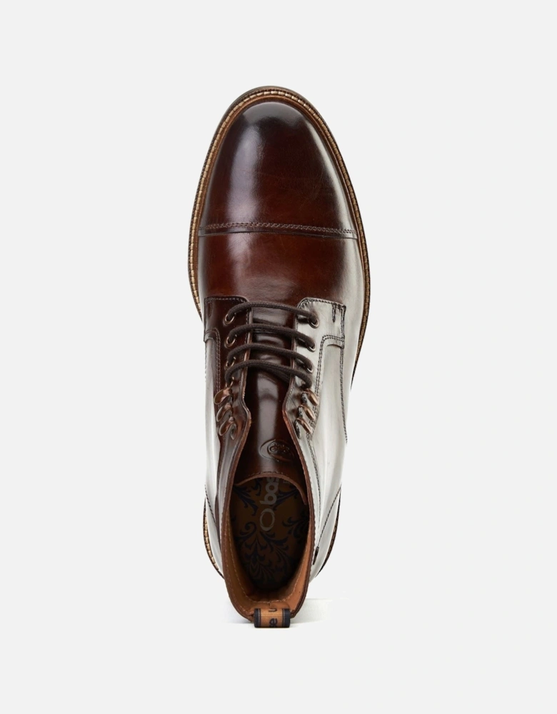 London Plymouth Leather Men's Brown Ankle Boots