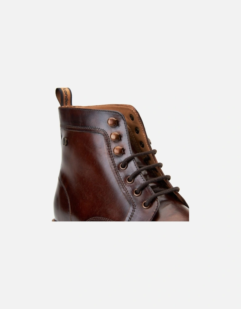 London Plymouth Leather Men's Brown Ankle Boots