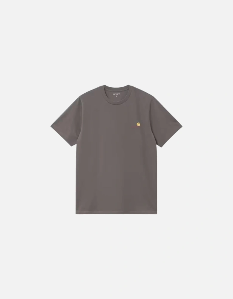 S/S American Script T-Shirt - Porphyry