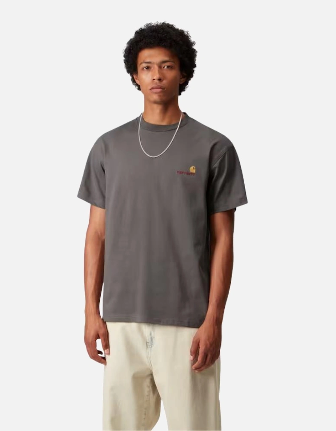 S/S American Script T-Shirt - Porphyry