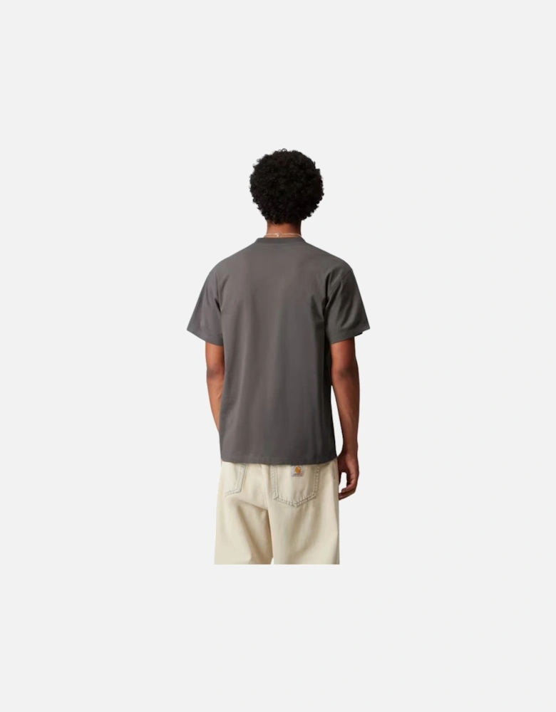 S/S American Script T-Shirt - Porphyry