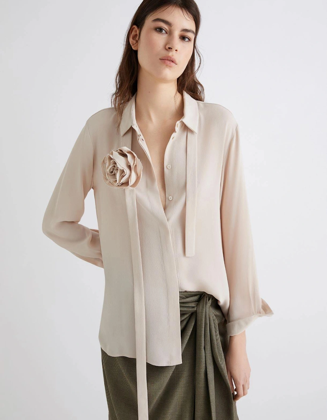 Marella Women's Cabiria Shirt - Tan - Size: 12