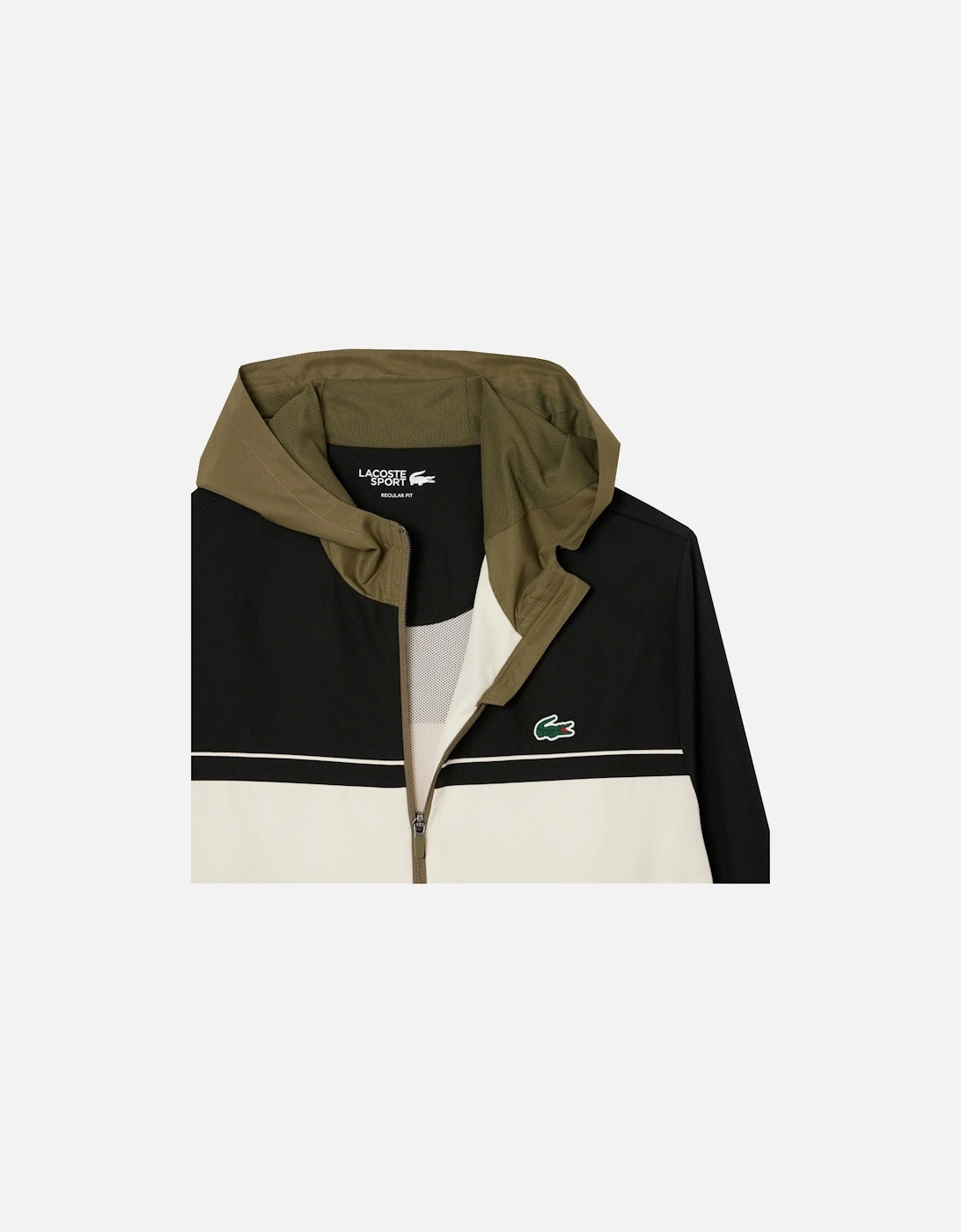 Men's White, Black and Khaki colour block Tracksuit