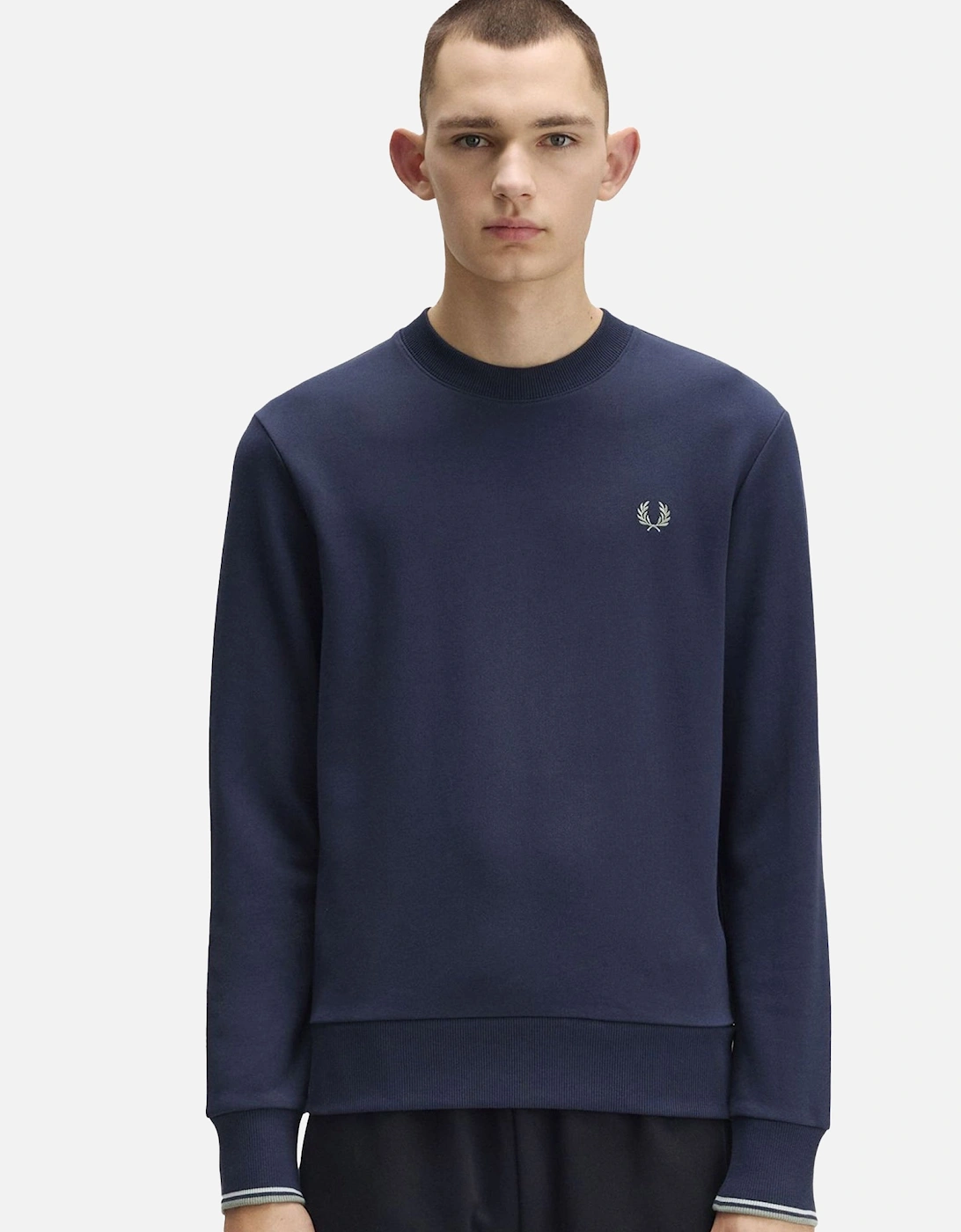 Crew Neck Sweatshirt Dark Airforce/Light Ice/Bay Leaf