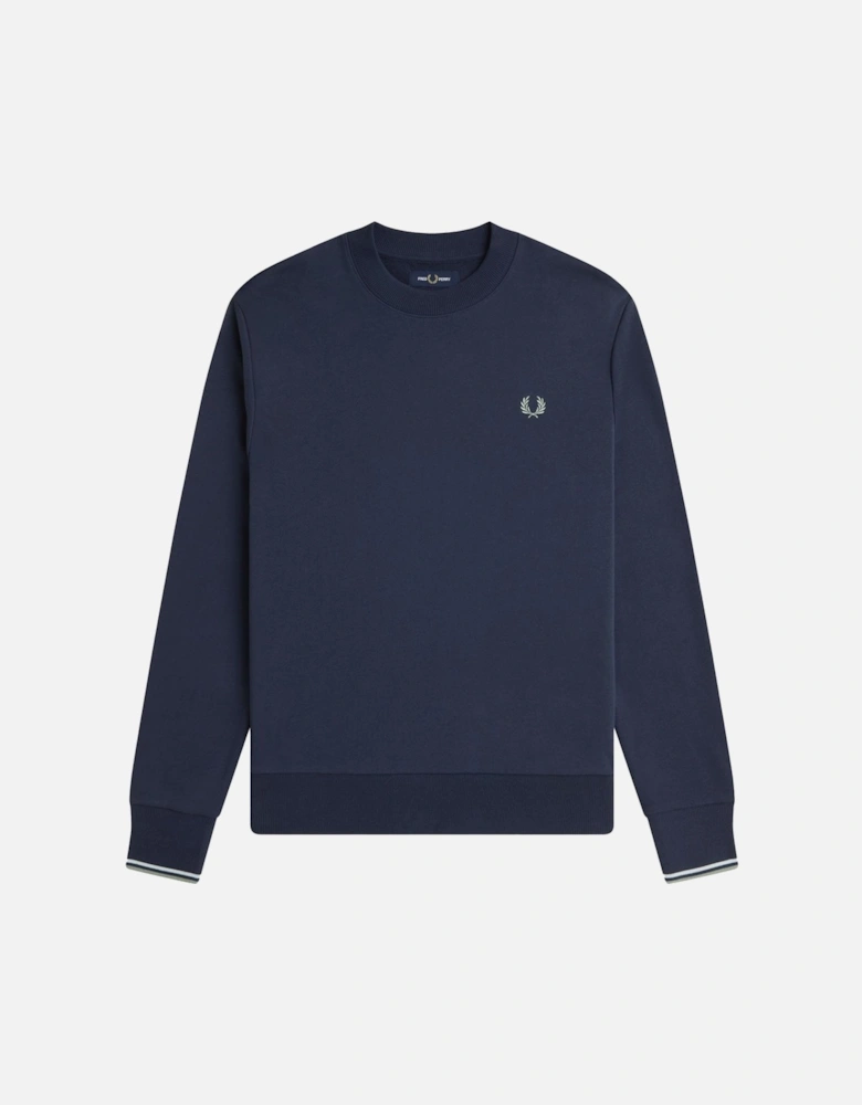 Crew Neck Sweatshirt Dark Airforce/Light Ice/Bay Leaf
