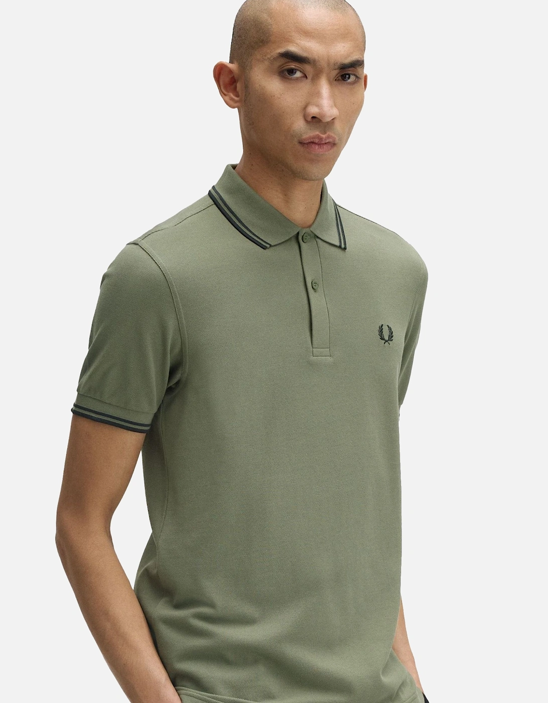 Twin Tipped Polo Shirt Wreath Green/Black/Black