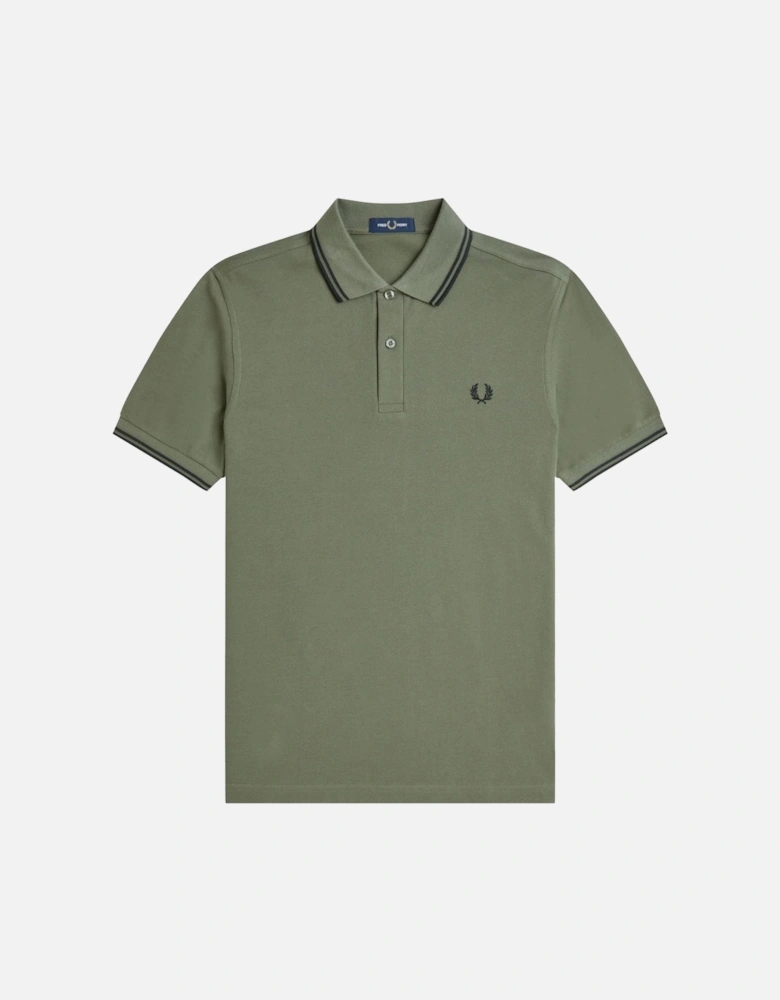 Twin Tipped Polo Shirt Wreath Green/Black/Black