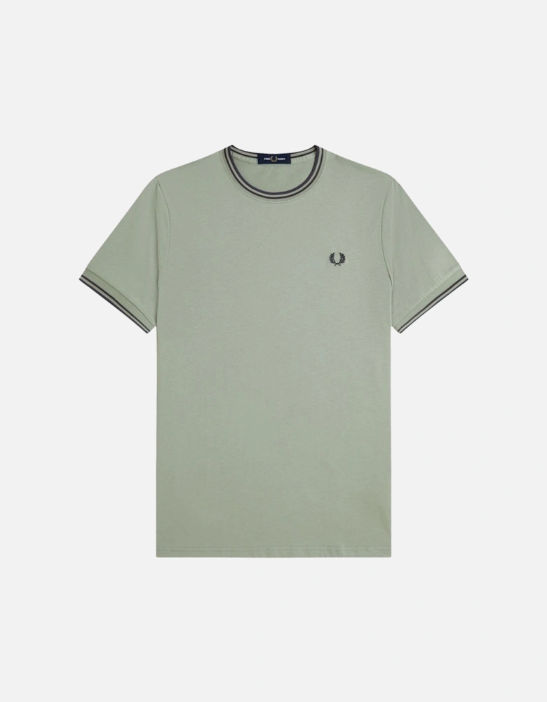 Twin Tipped T-Shirt Bay Leaf/Dark Airforce /Tennis Blue