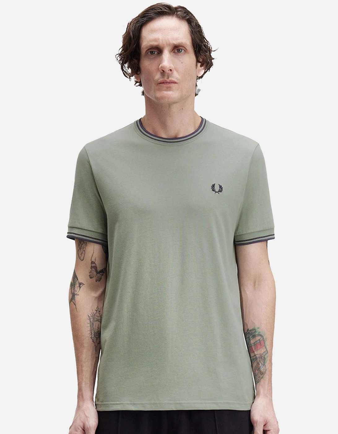 Twin Tipped T-Shirt Bay Leaf/Dark Airforce /Tennis Blue