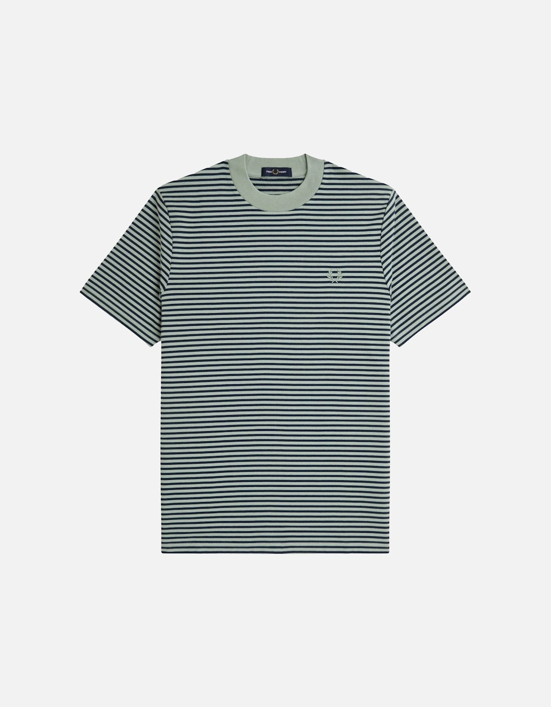 Fine Stripe Heavyweight T-Shirt Bay Leaf, 5 of 4