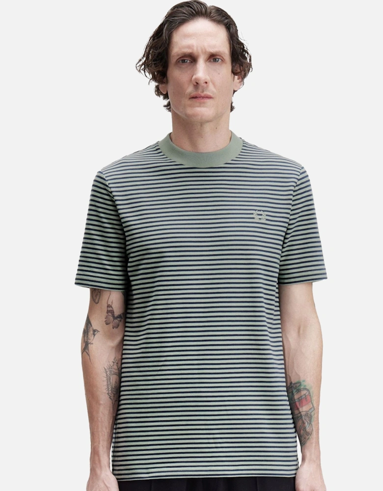 Fine Stripe Heavyweight T-Shirt Bay Leaf