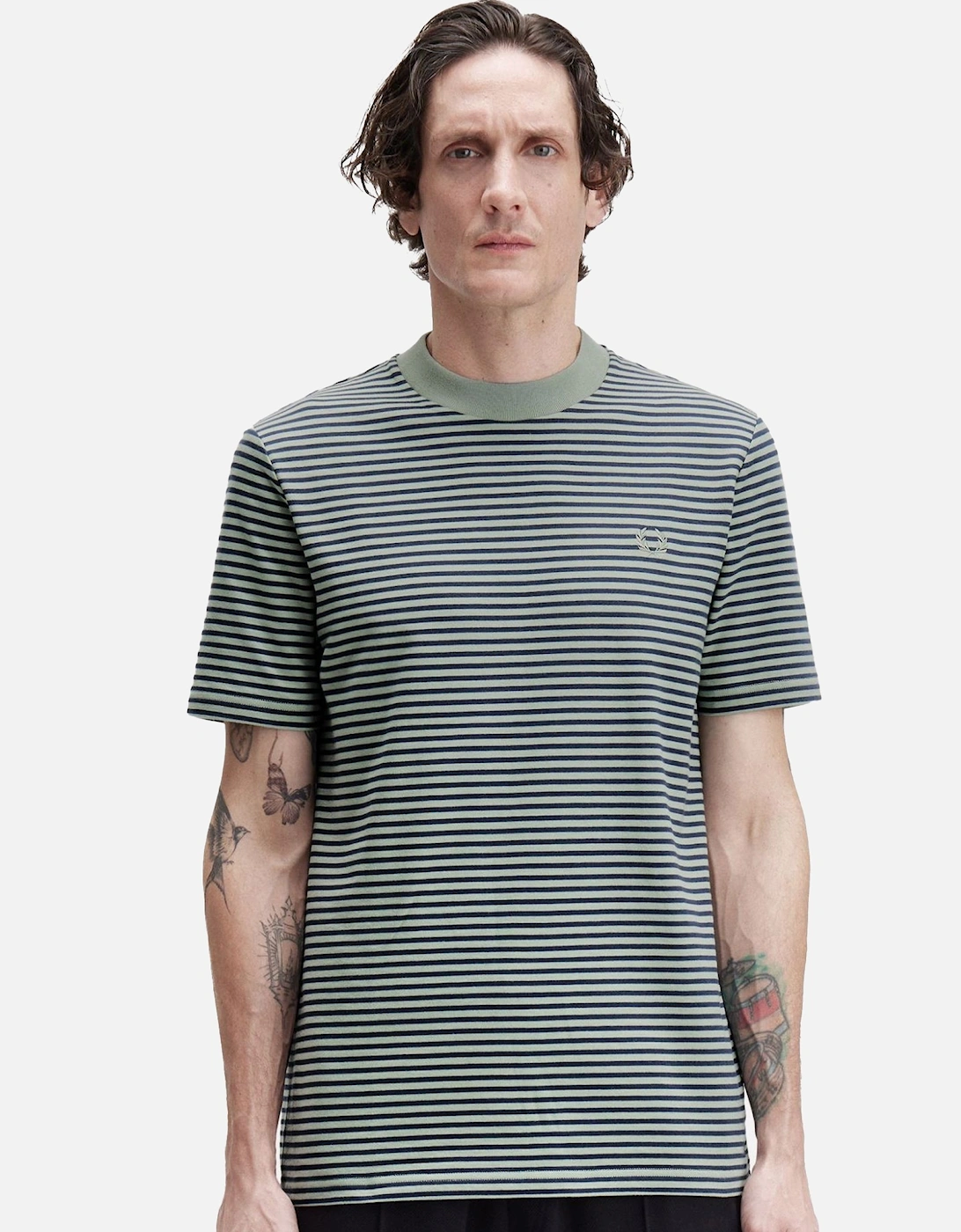 Fine Stripe Heavyweight T-Shirt Bay Leaf