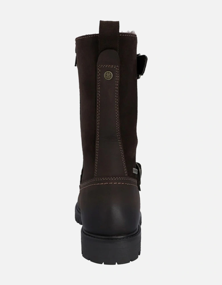 Womens/Ladies Ness Full Grain Leather Biker Boots