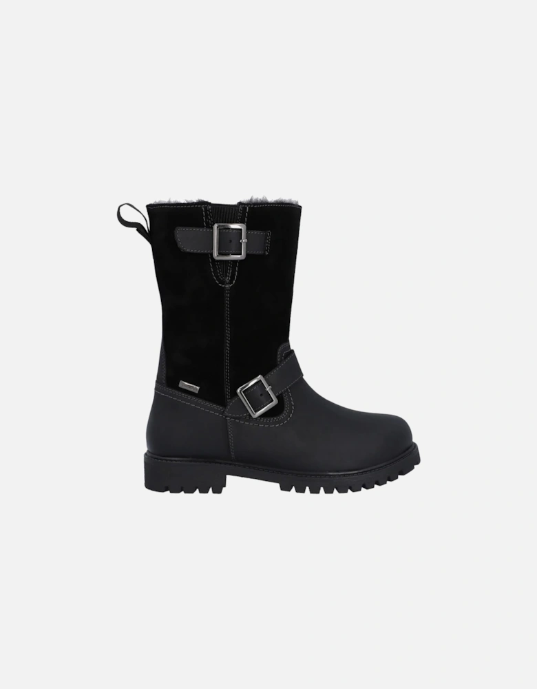 Womens/Ladies Ness Full Grain Leather Biker Boots