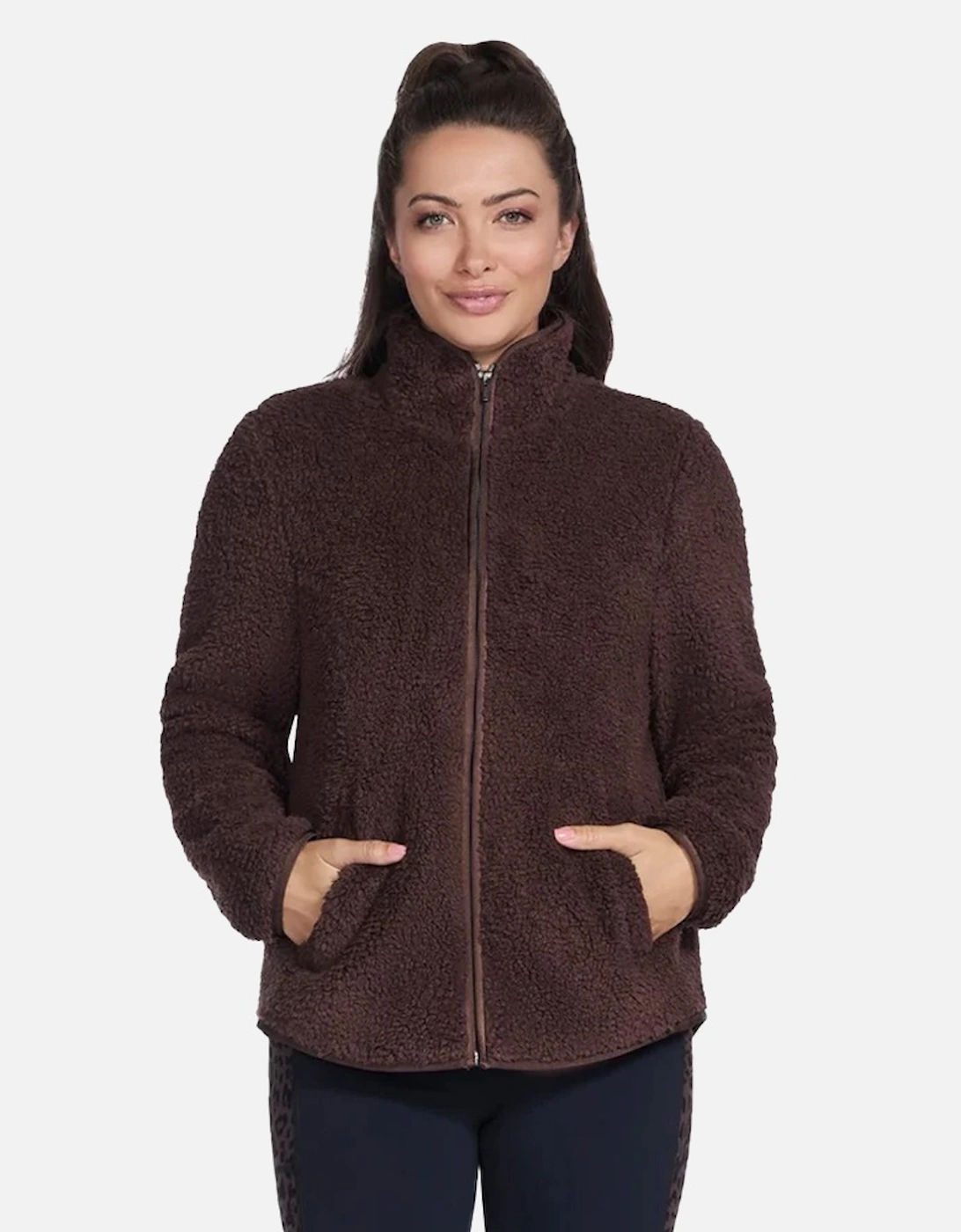 Skechers Women's Brown / Sherpa Jacket - : Size 8-10 Uk