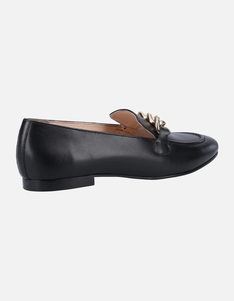 Womens/Ladies Harper Chain Leather Loafers