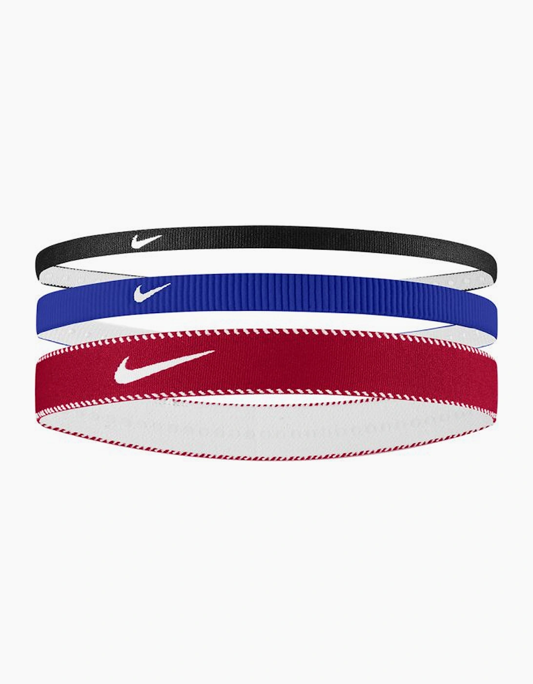 Nike Unisex Game Royal University Red White Mixed Flex Classic Headband (Pack Of 3) - Size: One Size