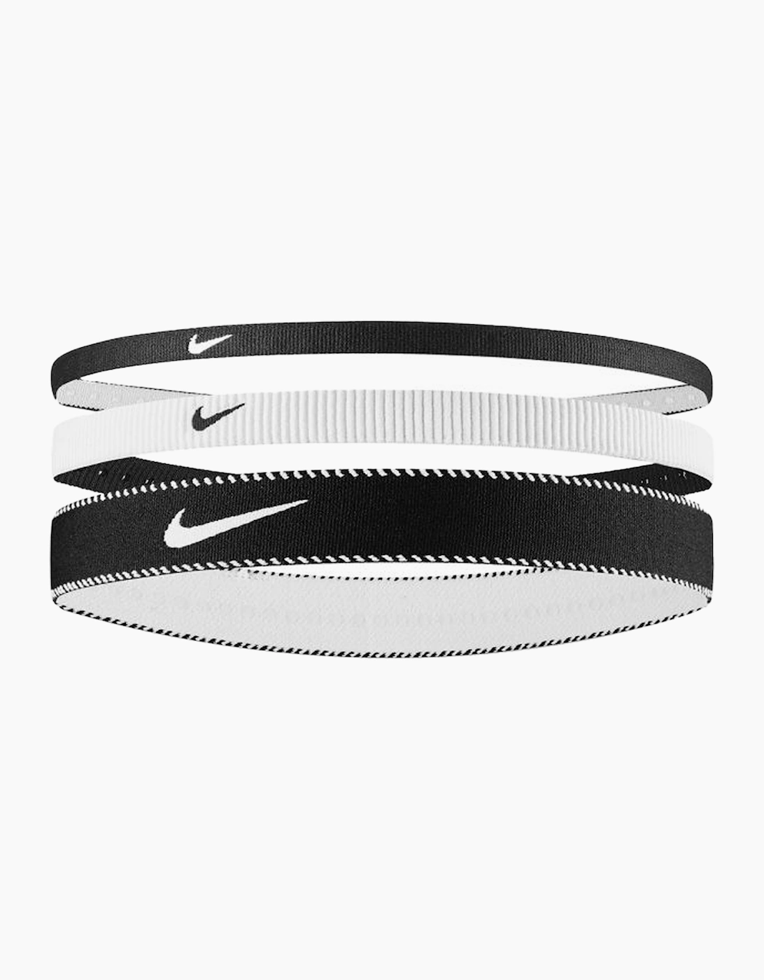 Nike Unisex Black/Multi Mixed Classic Headband (Pack Of 3) - Size: One Size