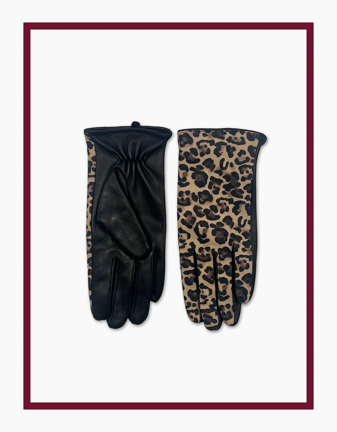 Nooki Design Women's Brooke Leopard Gloves - Black - Size: SM