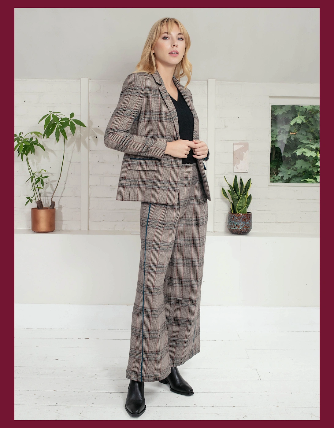 Nooki Design Women's Michaela Check Blazer - Multi - Size: 14