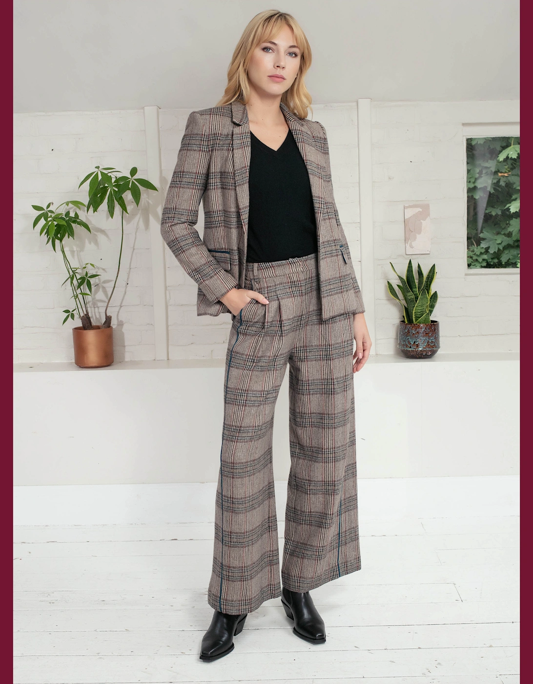 Michaela Check Blazer