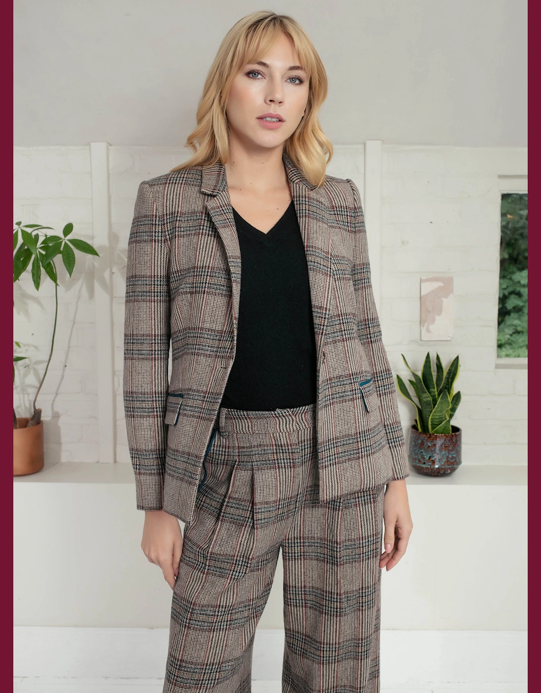 Michaela Check Blazer
