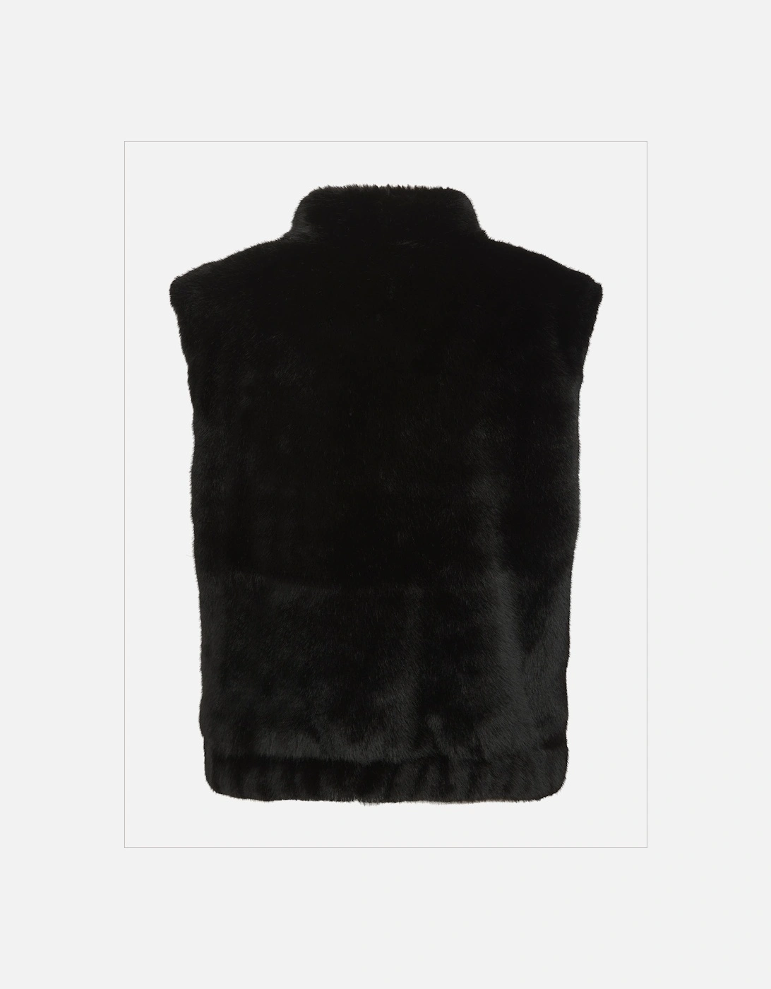 Isla Faux Fur Gilet in Black