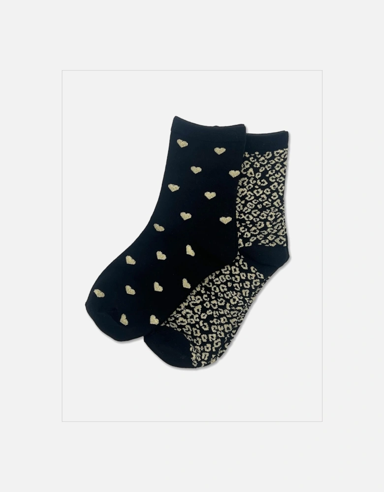 Love Leo Sock Set-Black Mix