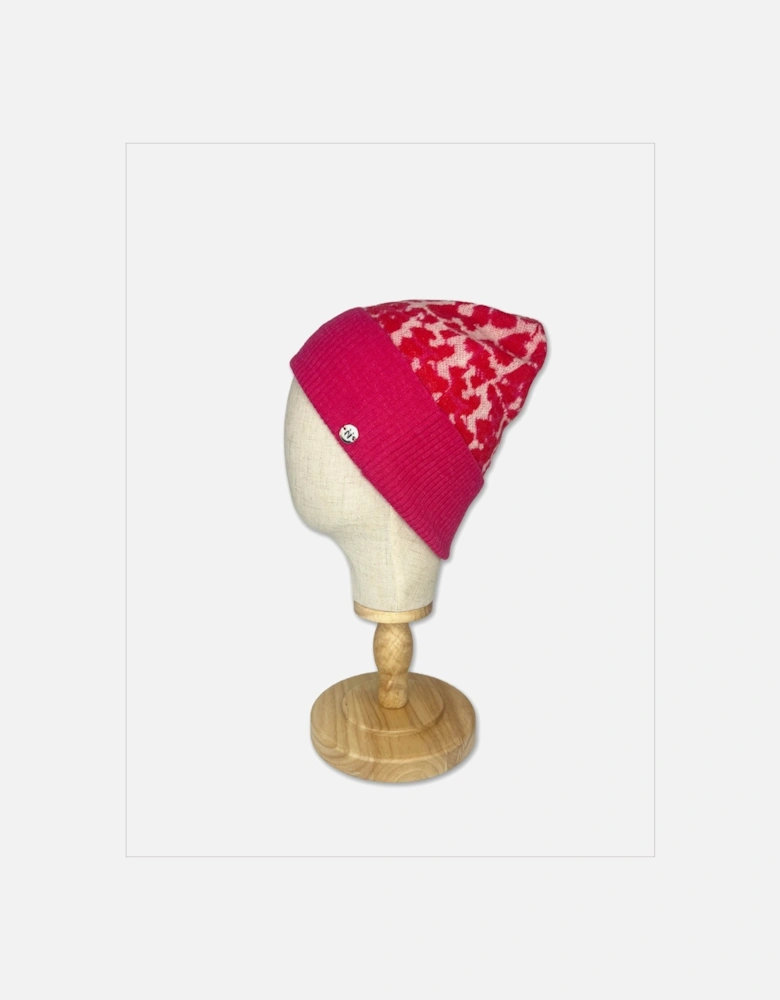 Darcy Leopard Beanie - Pink Mix