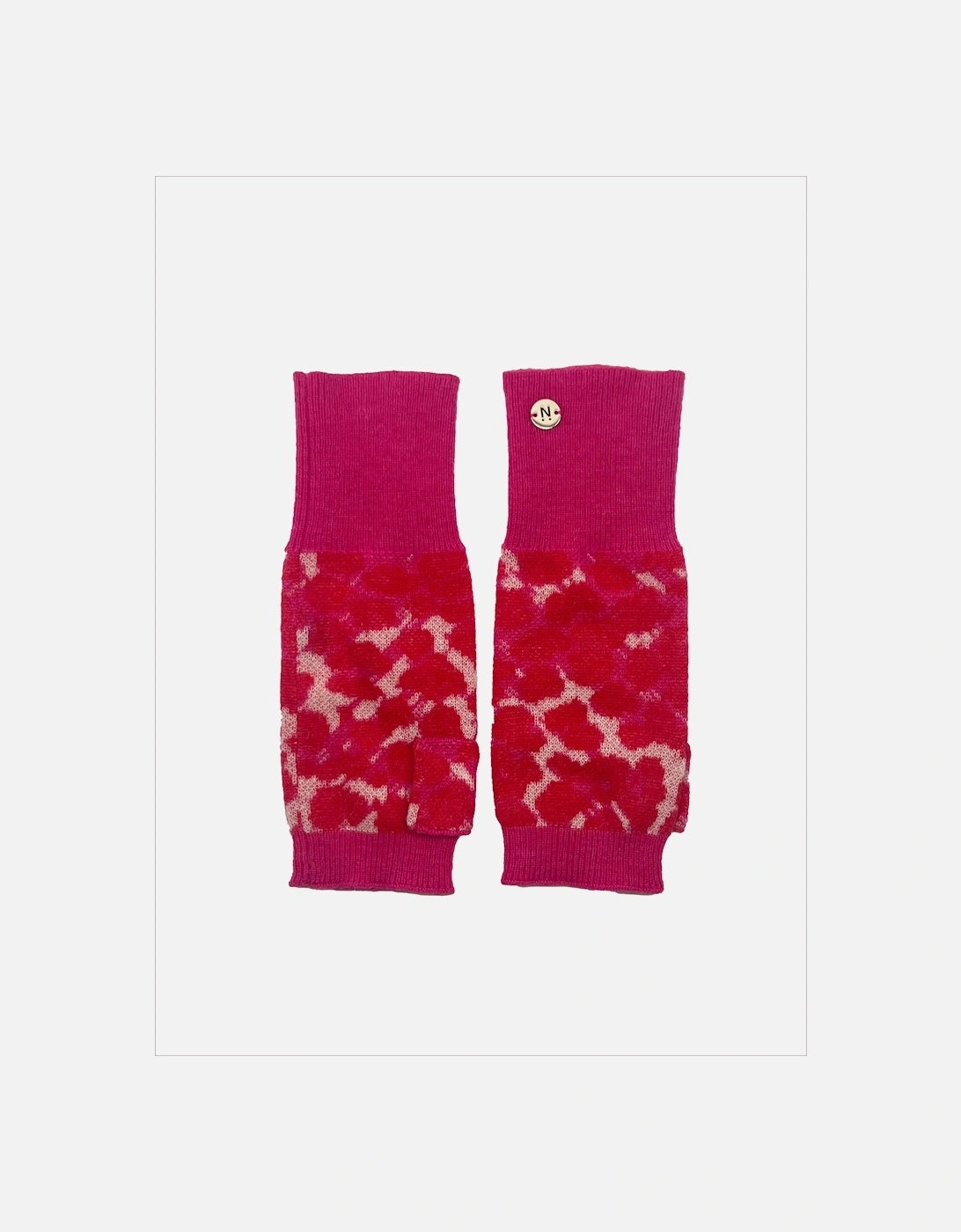 Darcy Leopard Fingerless Gloves - Pink Mix, 3 of 2