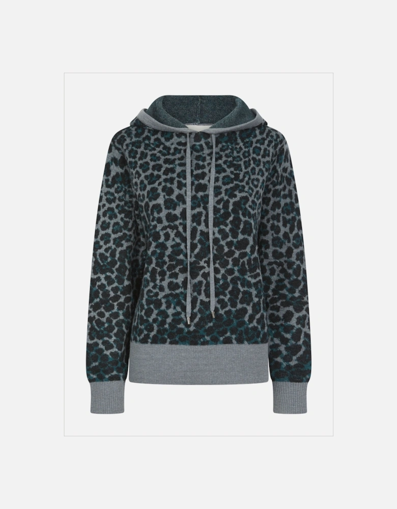 Leopard Norwood Hoodie in Grey