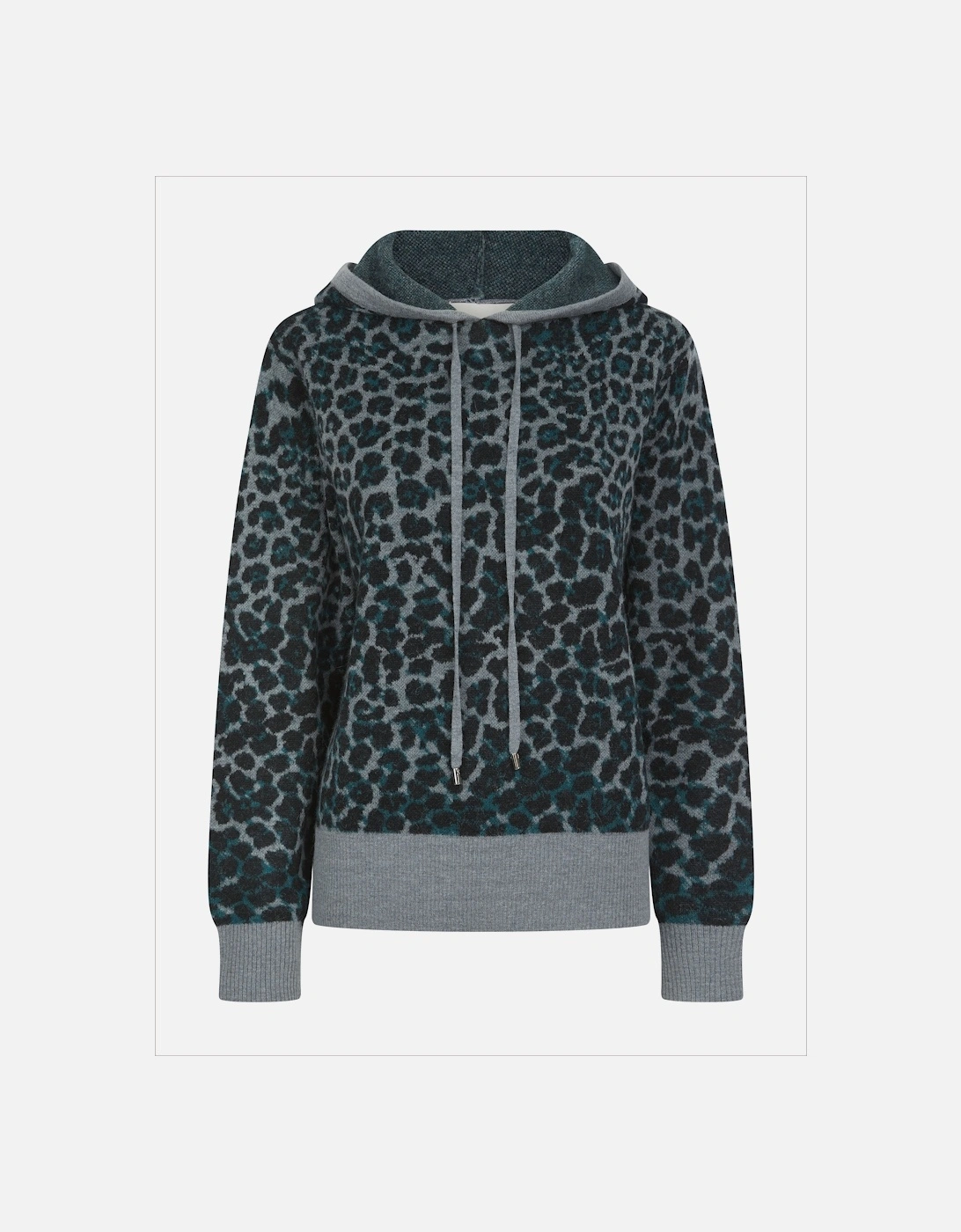 Leopard Norwood Hoodie in Grey
