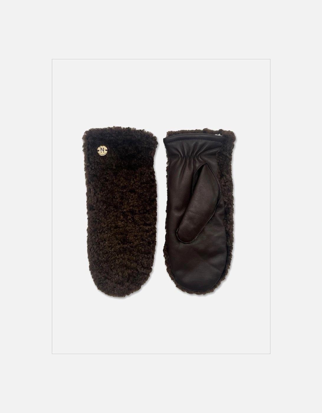 Nooki Design Women's Roma Mitten in Chocolate - Brown - Size: ML