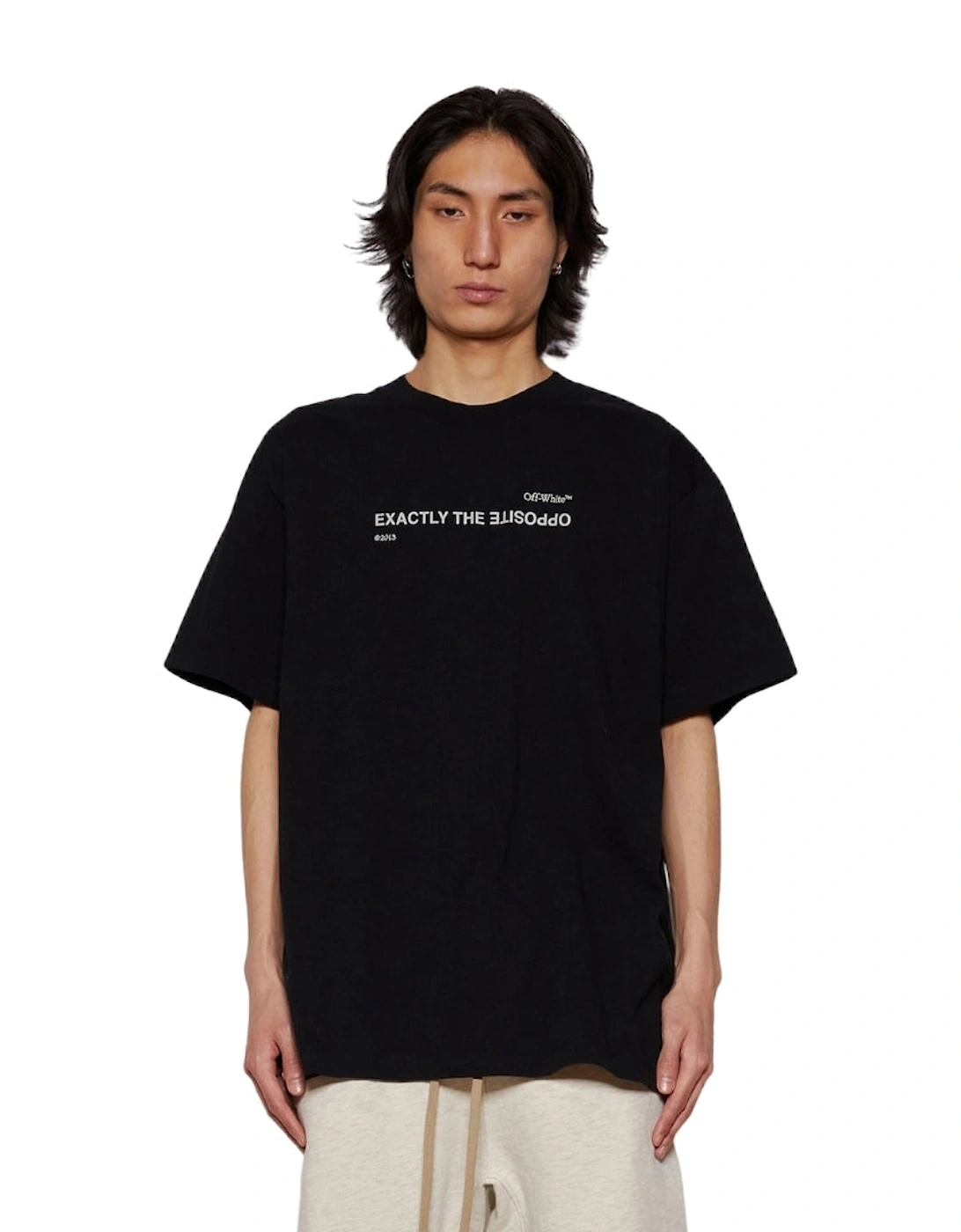 Spiral Opposite Over Short Sleeve Tee Black