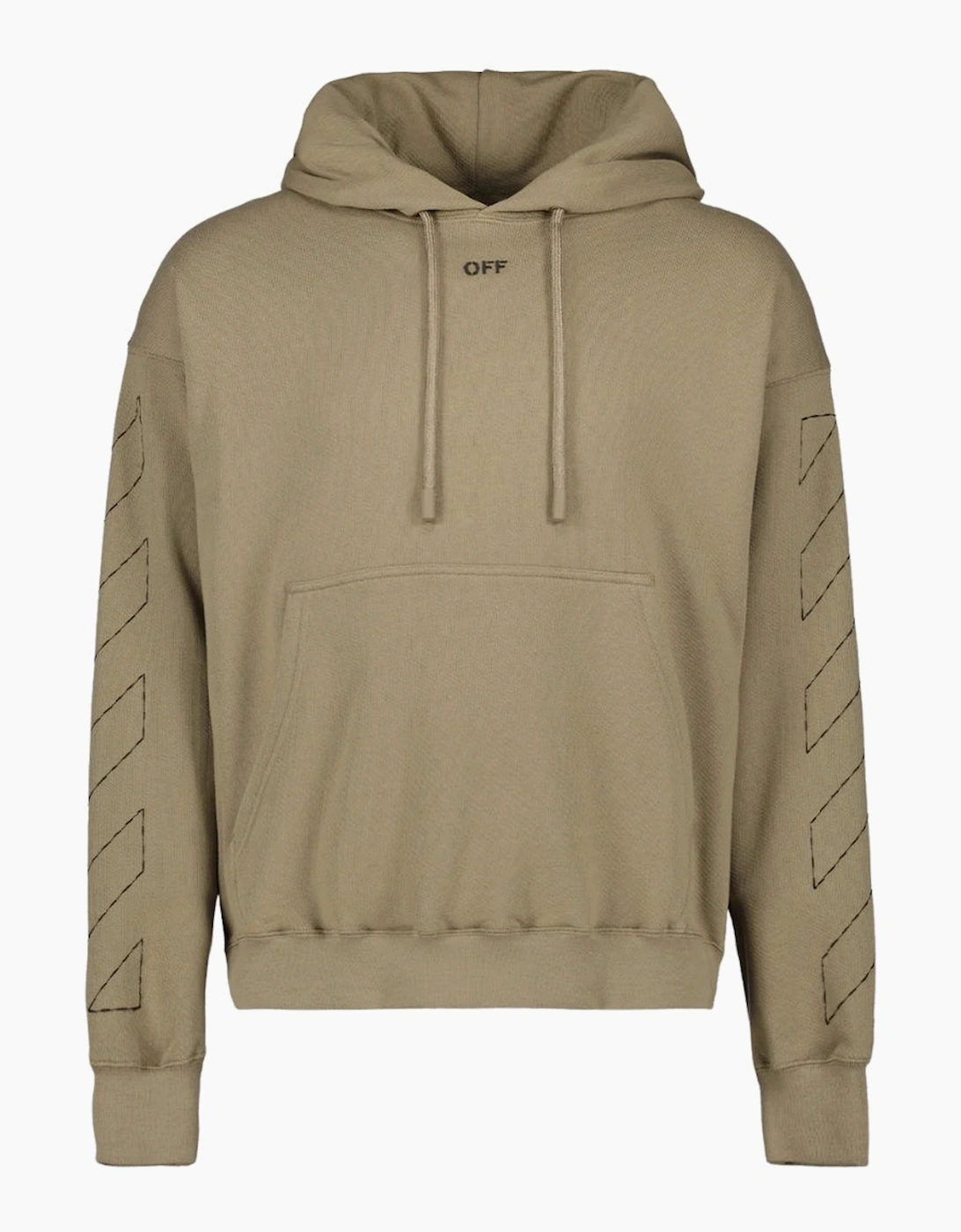 Off-White Unisex Tan Off Stitch Skate Hoodie Beige - Size: L