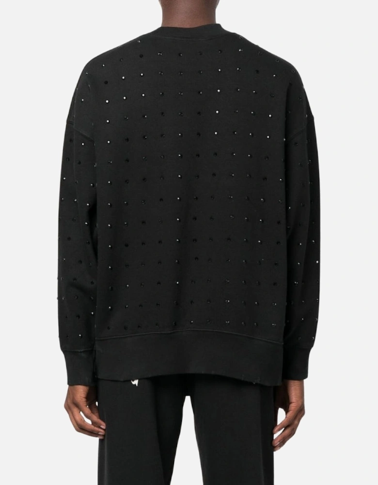 Gd Sunsetpalm Studded Crew Black