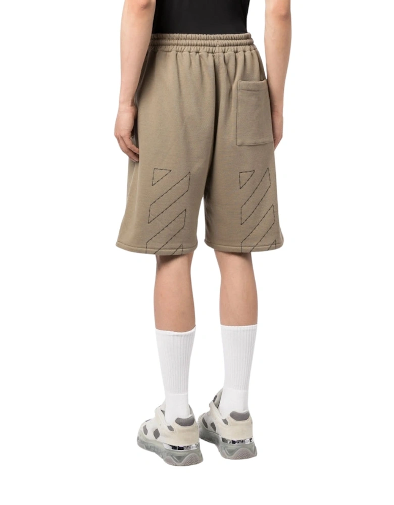 Off Stitch Skate Sweatshorts Beige