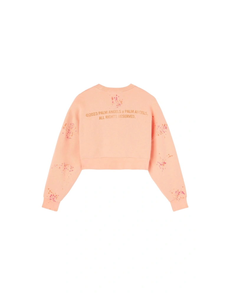Pxp Painted Cropped Crew Coral