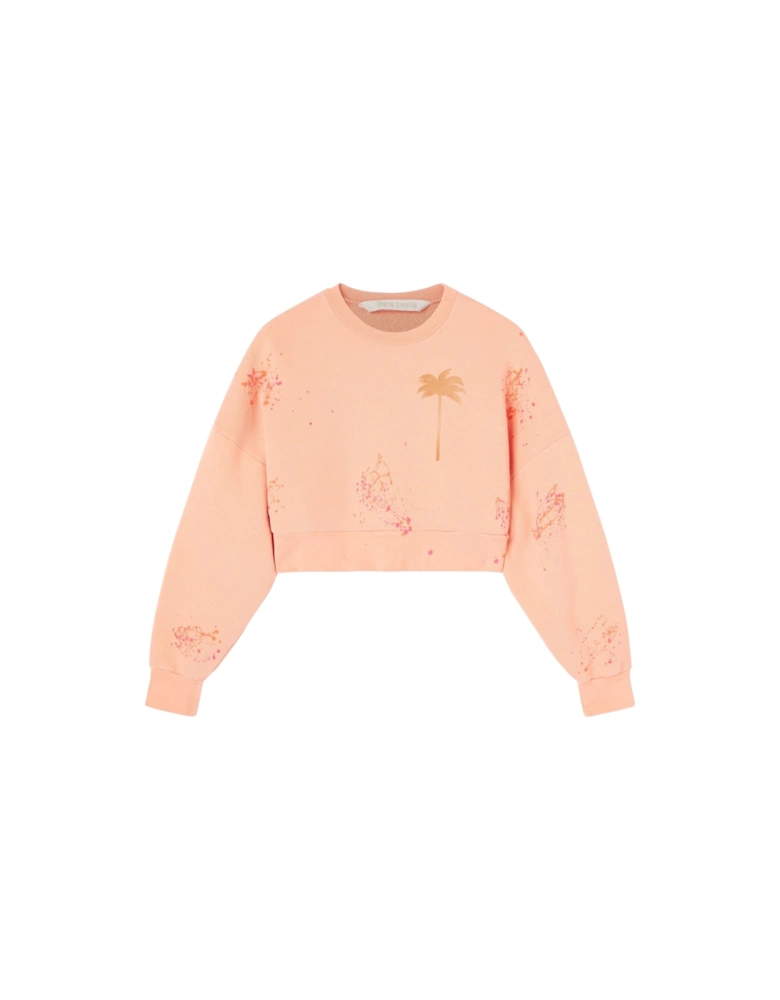 Pxp Painted Cropped Crew Coral