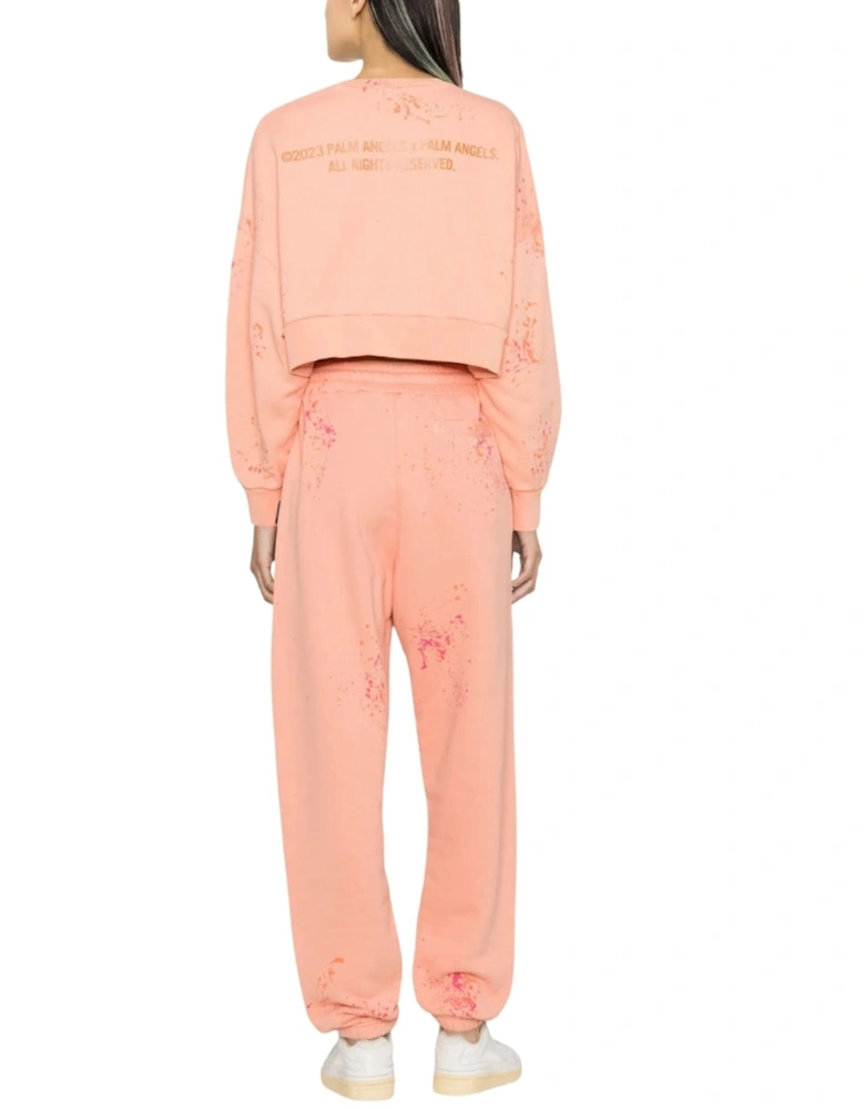 Pxp Painted Cropped Crew Coral
