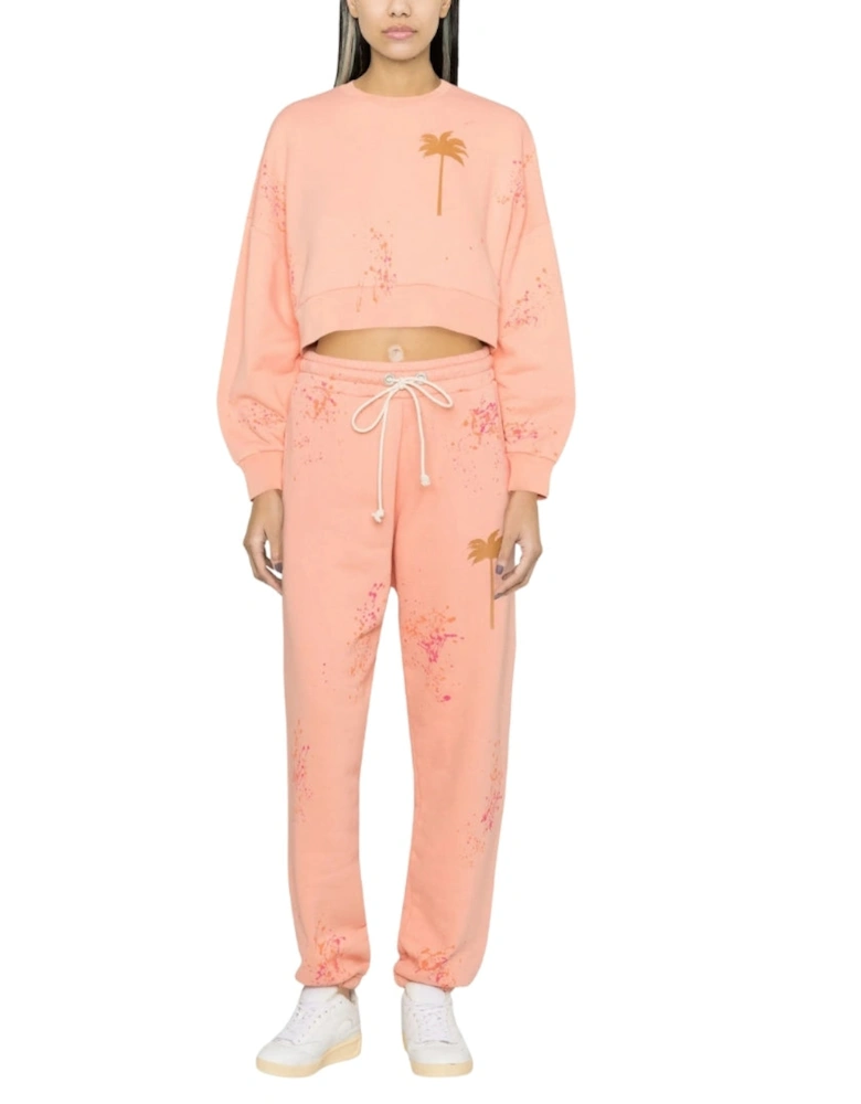 Pxp Painted Cropped Crew Coral