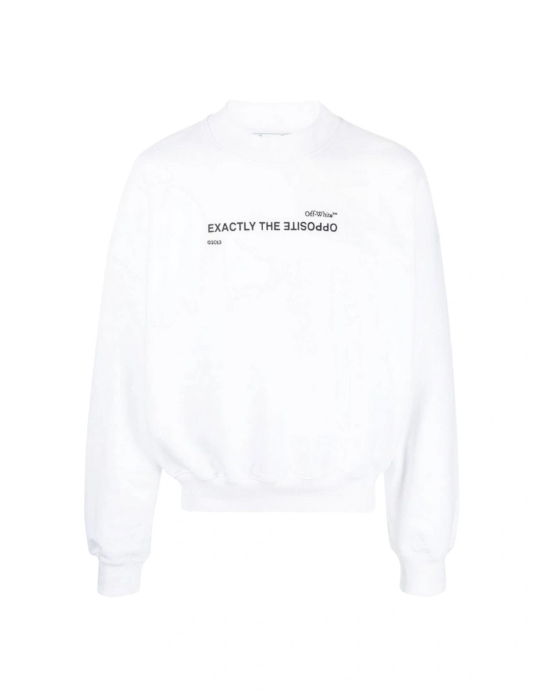 Spiral Opposite Boxy Crewneck White